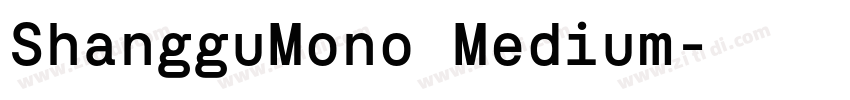 ShangguMono Medium字体转换